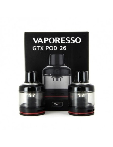 Pack de 2 cartouches GTX Pod 26 5ml Vaporesso Noir
