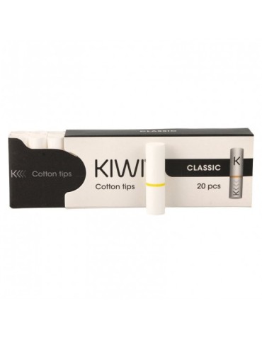 Drip Tip Coton Kiwi Classic Blanc, Pack de 20